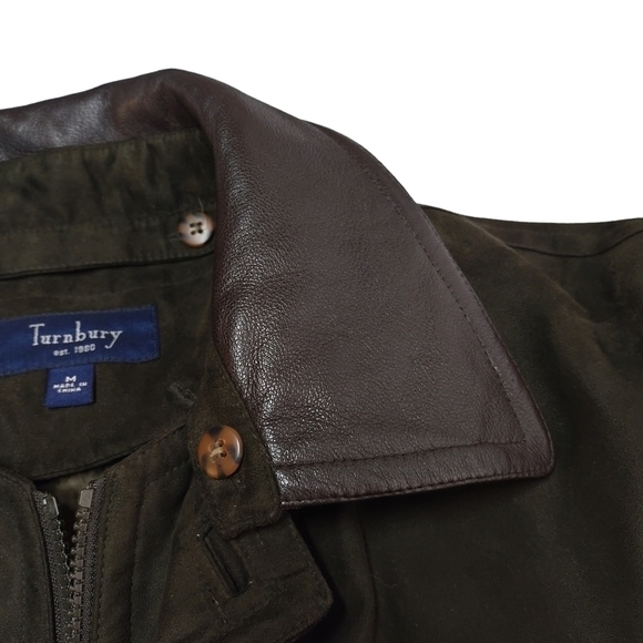 Turnbury Microsuede Anorak Men's Removable Liner Leather Collar Jacket Coat Sz M - Picture 6 of 13